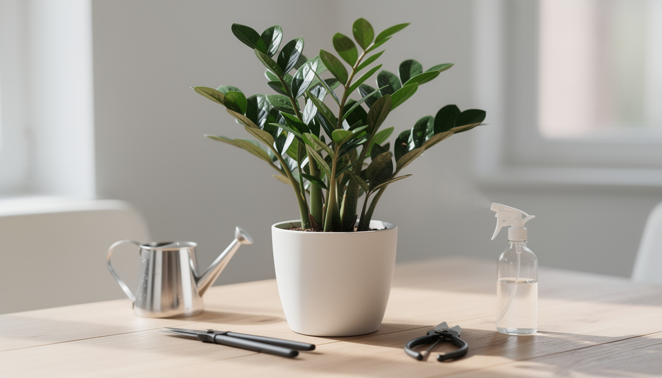 Entretien zamioculcas : conseils pratiques pour un feuillage sain et durable