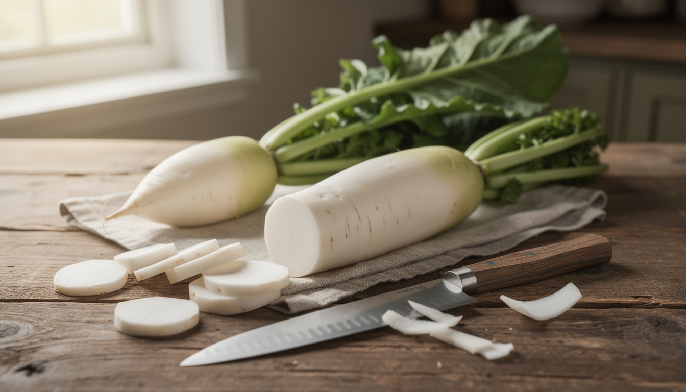 découvrez le daikon, un légume racine aux multiples bienfaits. apprenez à le cultiver facilement et explorez des recettes savoureuses pour le cuisiner au quotidien.