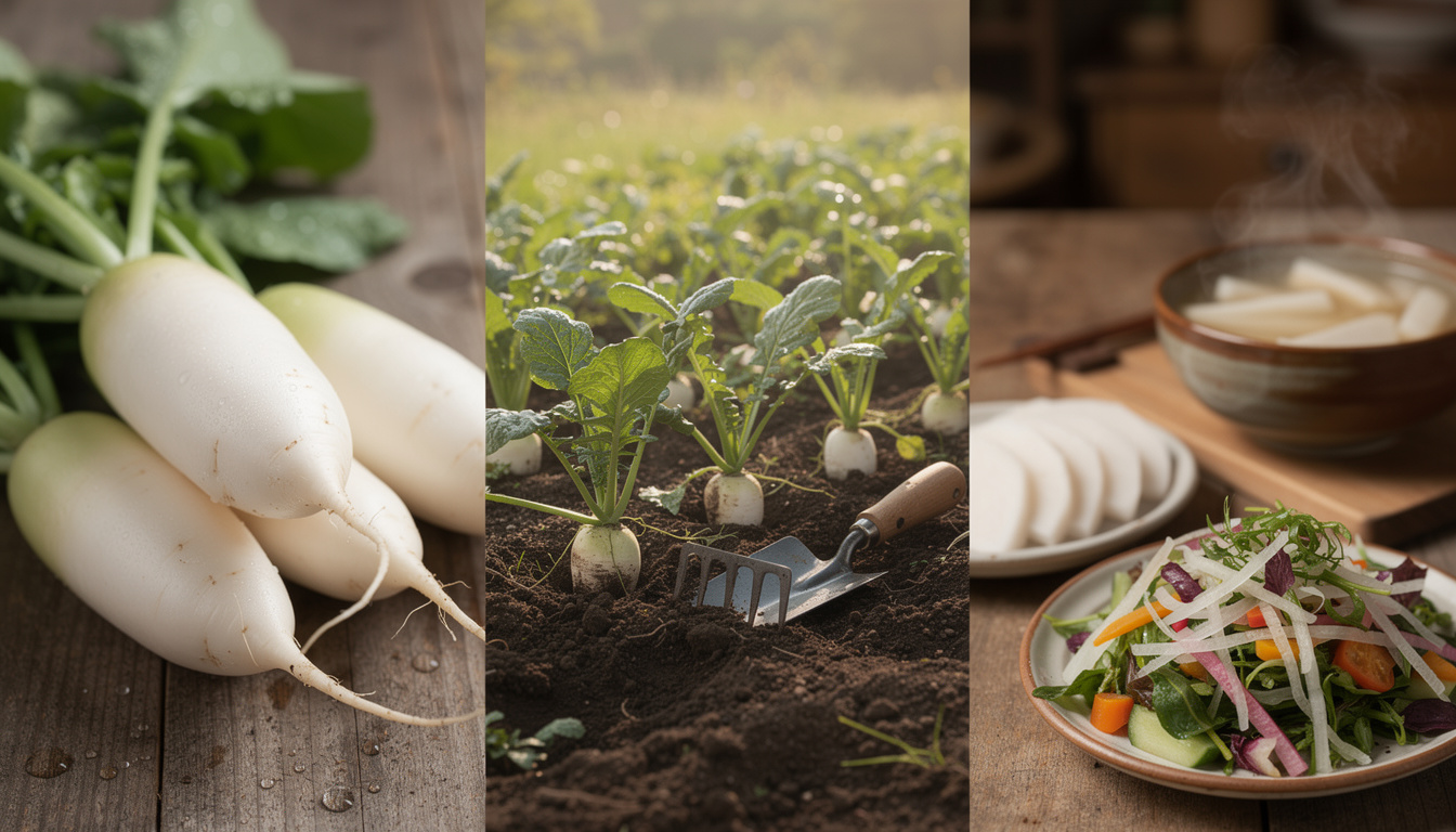 Tout savoir sur le daikon : bienfaits, culture et recettes