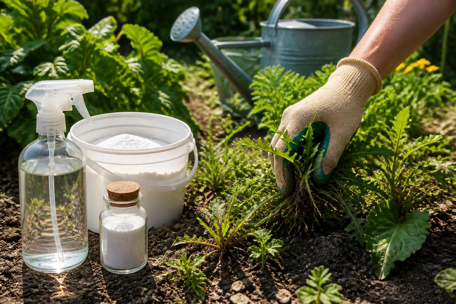 Désherber efficacement avec du bicarbonate et du vinaigre : méthode naturelle et astuces