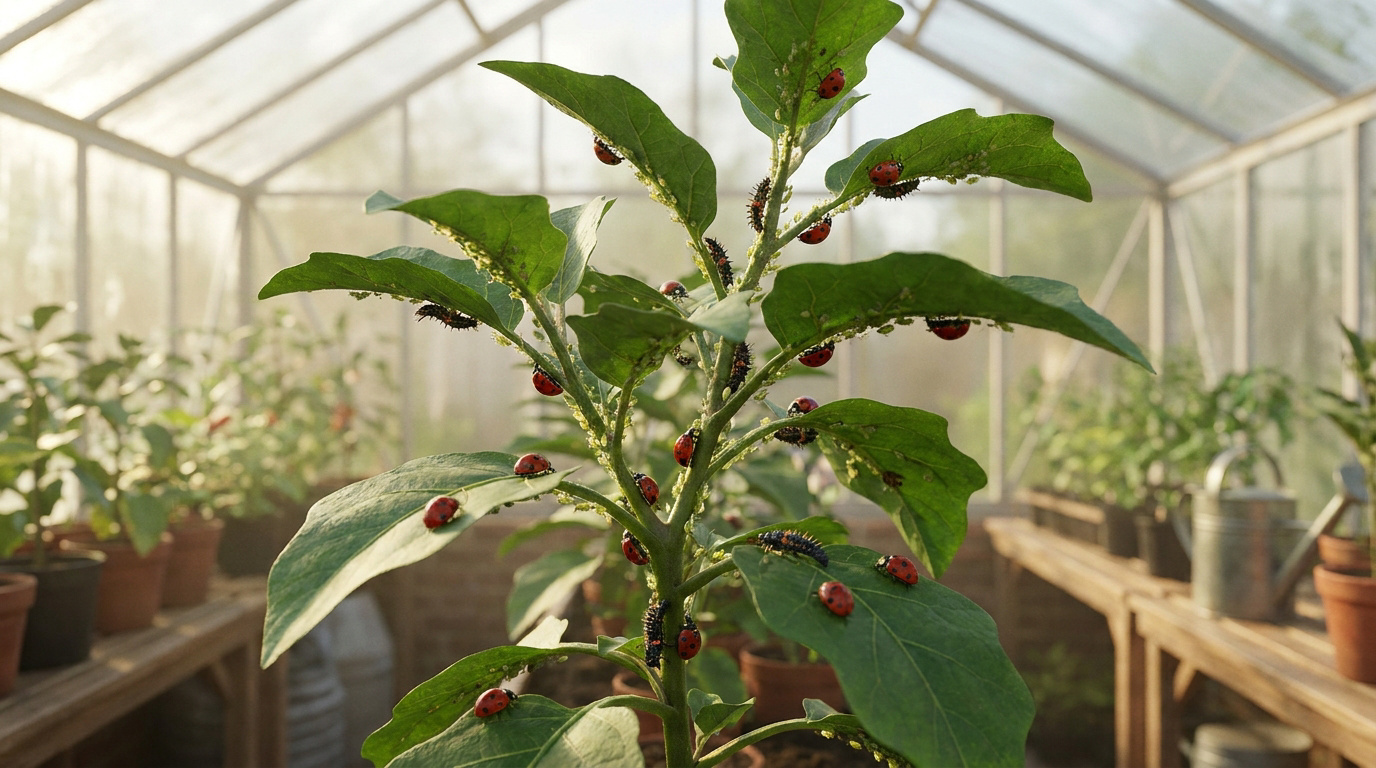 Utiliser les coccinelles contre les pucerons en serre