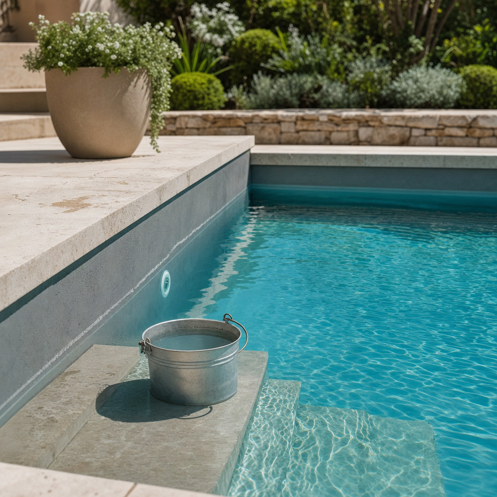 Test du seau pour distinguer une fuite de piscine de l’évaporation